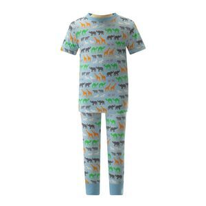 Rachel Riley Noah's Ark Animal Pajama, Blue